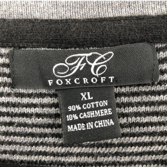 Men's Foxcroft XL Grey Sweater - Picture 4 of 5